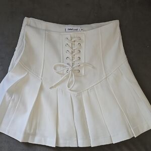 White Pleated Skirt